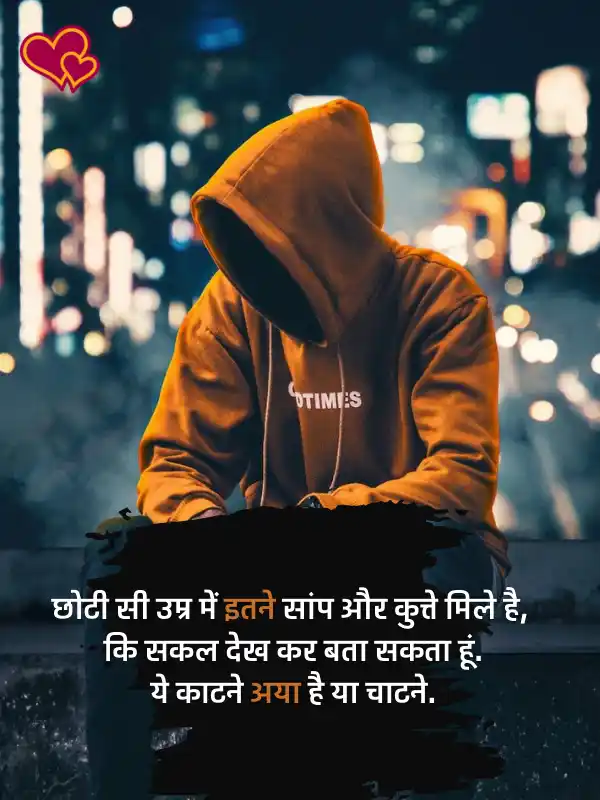 2 line attitude shayari