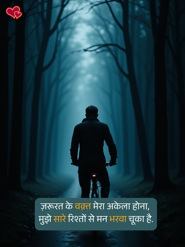 khamoshi akelapan shayari