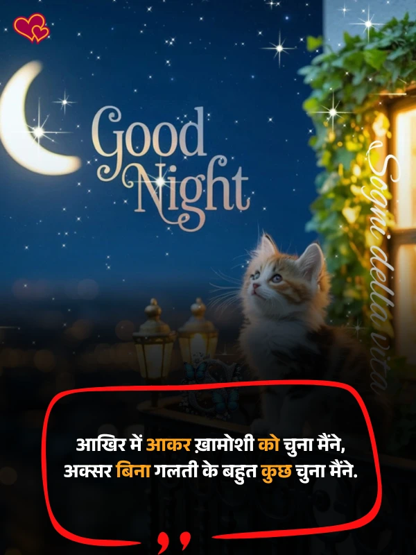 good night shayari in hindi