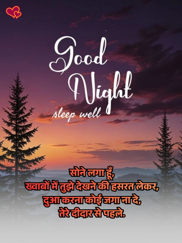 good night shayari in hindi